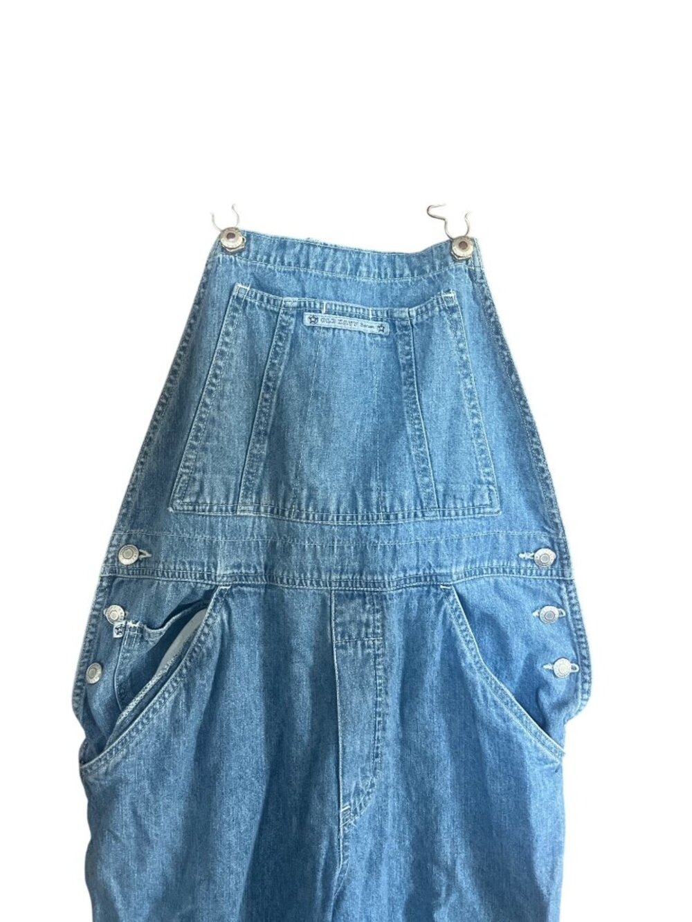 Old Navy Denim Overalls Medium Blue Cotton Vintage Workwear Style VTG 90's Y2K - Picture 2 of 8